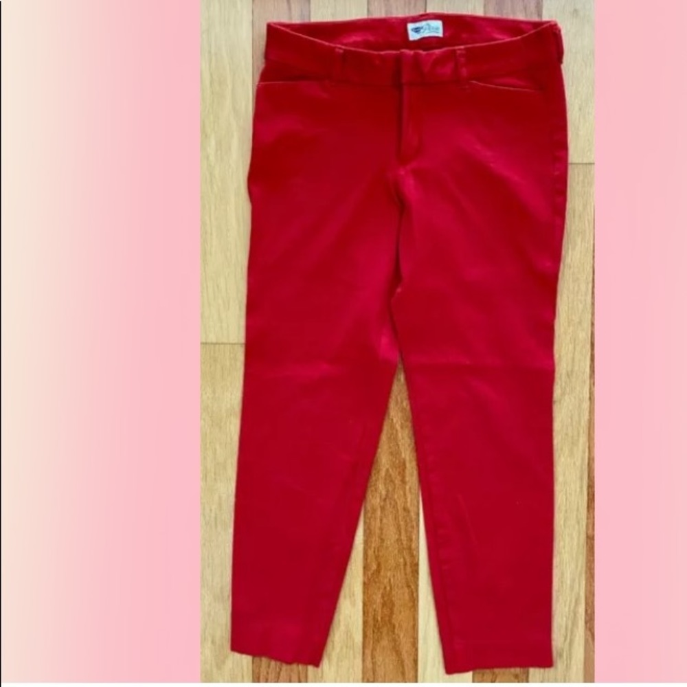 CLASSIC LADIES OLD NAVY THE LE PIXIE STRETCH COTTON CAPRI PANTS RED 8 REGULAR